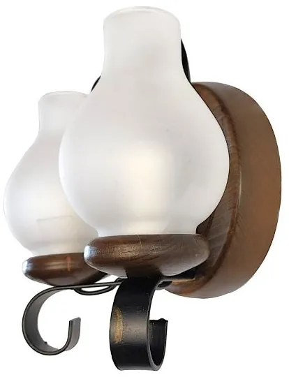 Brilagi - Fali lámpa ROATA APLICA 2xE14/40W/230V bükkfa/dió