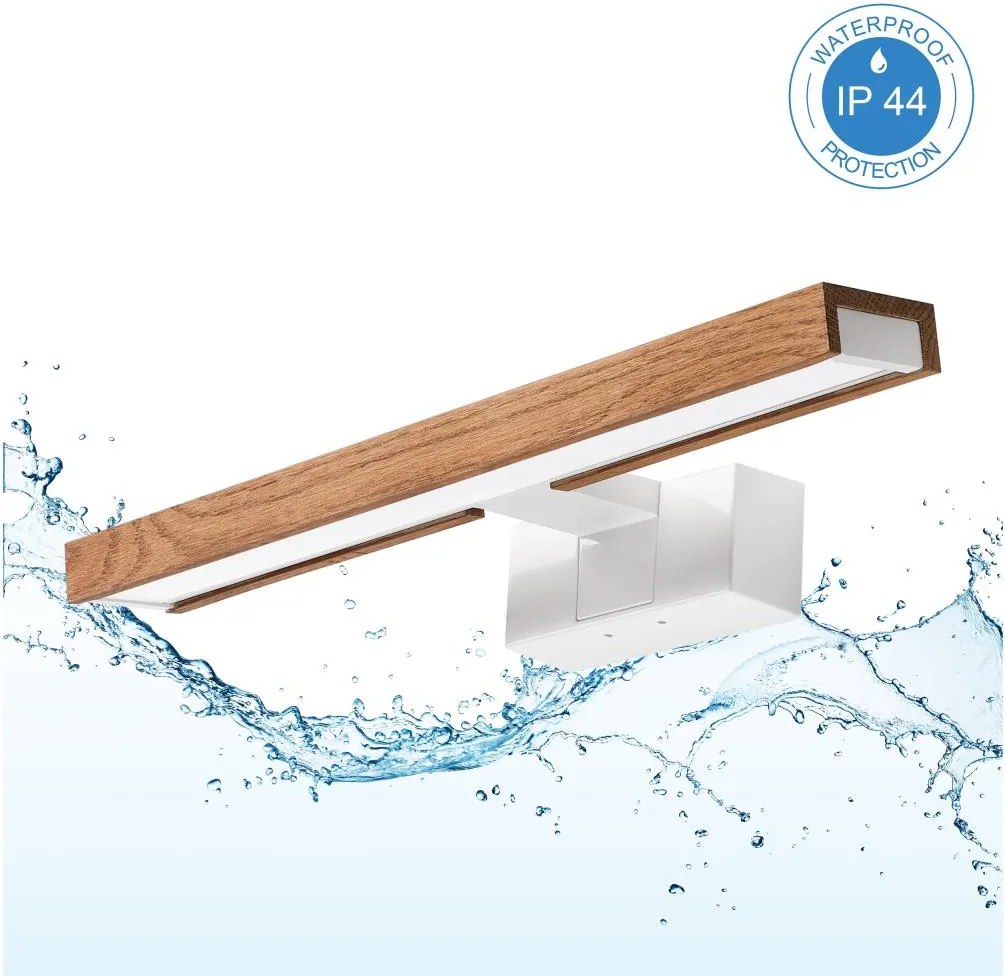 Brilagi - LED fürdőszobai tükörvilágítás 3 az 1-ben WOODY MIRROR LED/8W/230V IP44 fehér/tölgy cseresznye