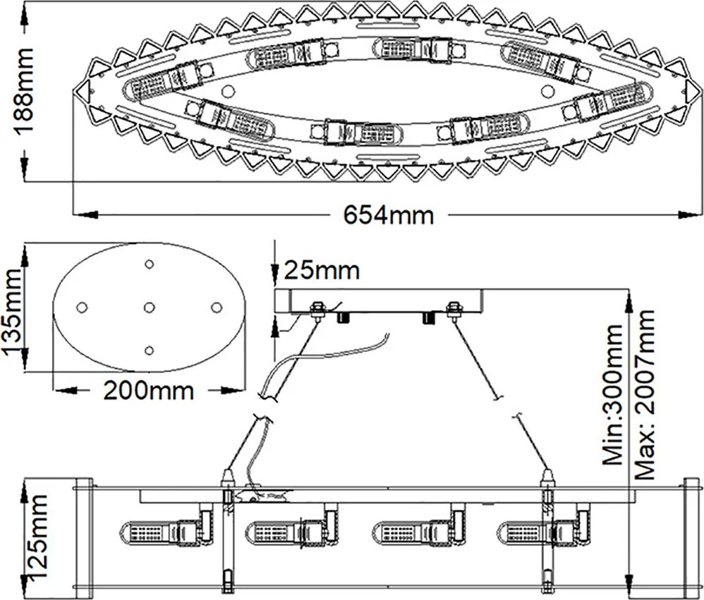 Kichler klasszikus LED függeszték crystal skye króm átlátszó elsklcrystalskyeisle IP44