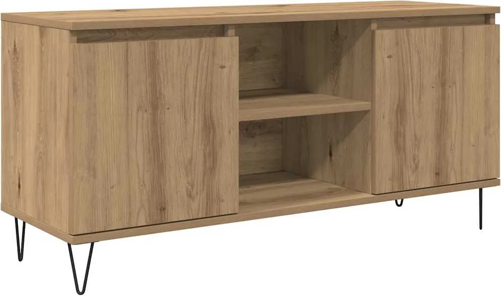 vidaXL TV szekrény Artisan tölgy 104 x 35 x 50 cm Faanyag