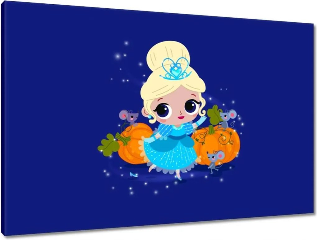 Vászonkép 90x60 Hamupipőke egér hintó