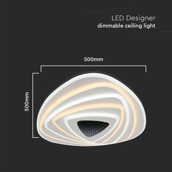 LED Dimmelhető mennyezeti lámpa LED/120W/230V 3000-6500K + távirányító