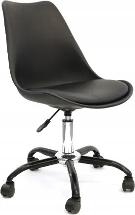 Home Deco Kiruna Szék Kerekekkel, Fekete Abr