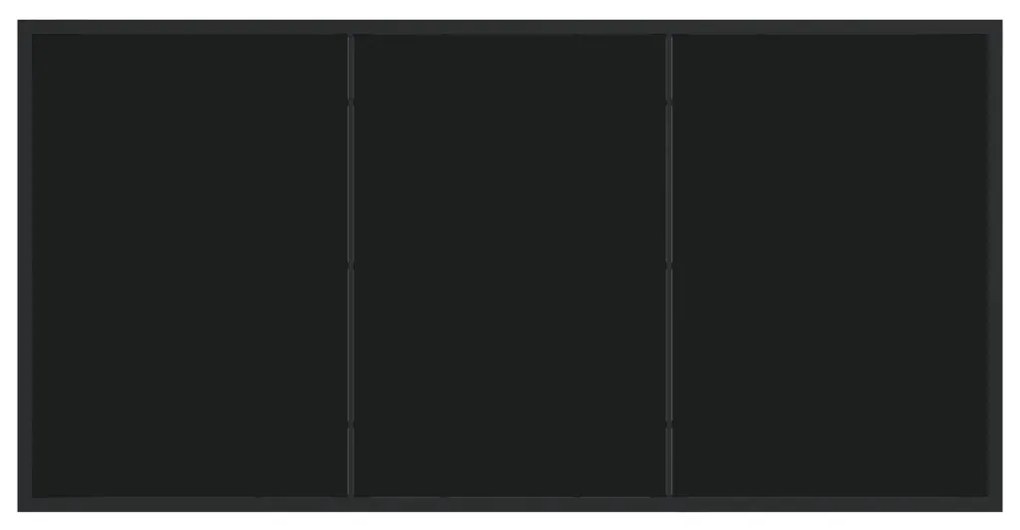 Kertasztal Fekete 140x80x73 cm Edzett Üveg
