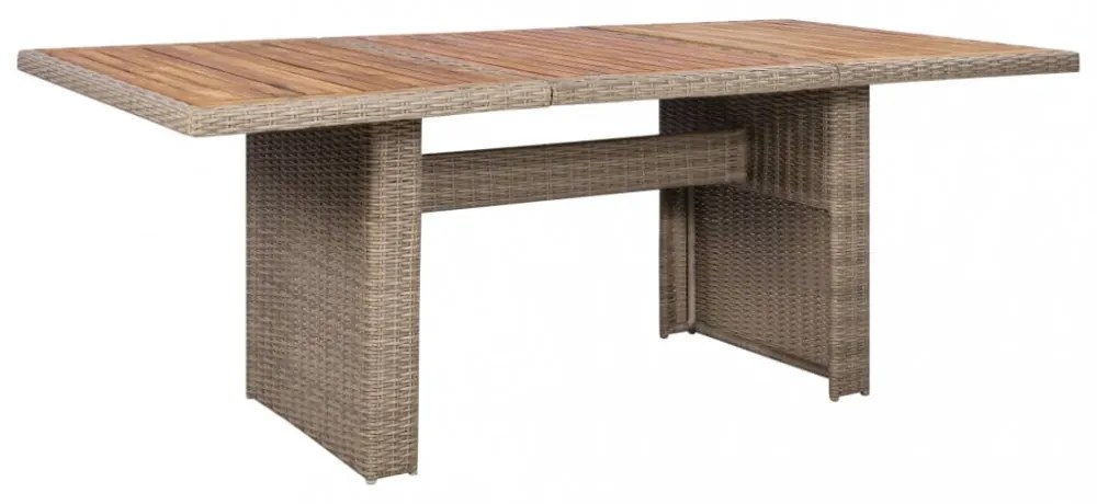 9 részes kültéri polyrattan étkezőgarnitúra párnákkal