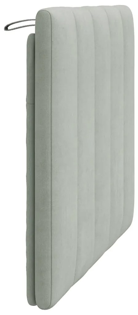 világosszürke bársony fejtámla párna Hanko 100 cm