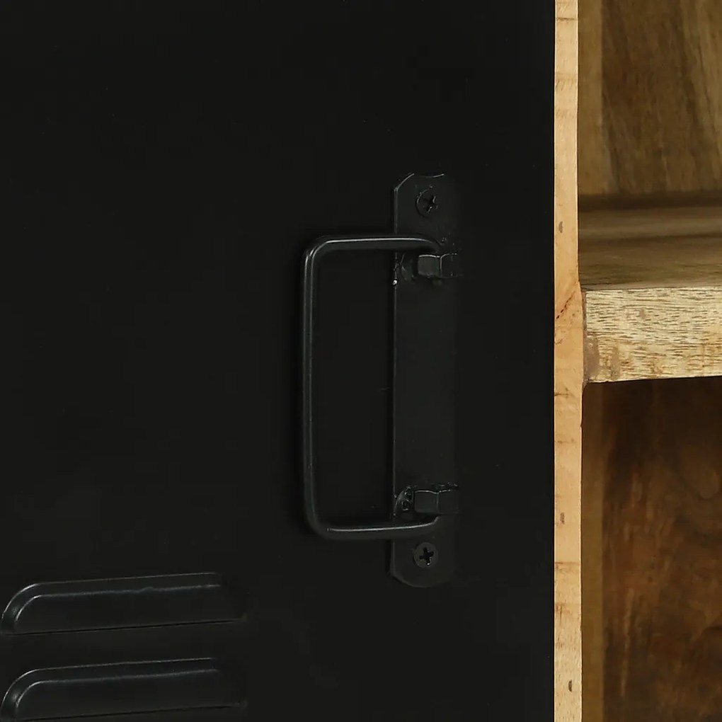 Pad szekrény 100x35x50 cm Tömör fa Durva mangófából