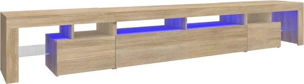 vidaXL sonoma tölgy színű TV-szekrény LED-lámpákkal 260x36,5x40 cm