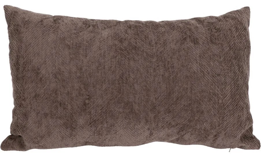 Chenille párna, sötétbarna, 30 x 50 cm