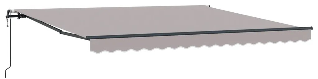 Automatikus Behúzható Napernyő Világosszürke 400x350 cm