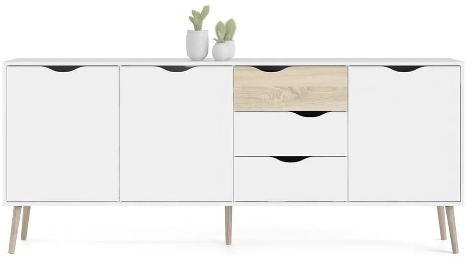 Fehér komód 196x82x39 cm Oslo – Tvilum