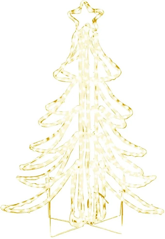 vidaXL meleg fehér összecsukható LED-es karácsonyfa 87 x 87 x 93 cm