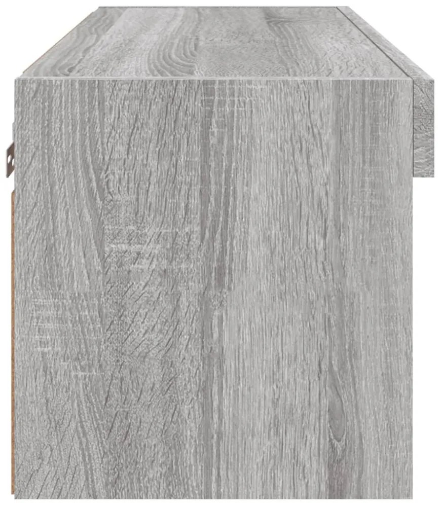 szürke sonoma színű TV-szekrény LED-világítással 60x30x30 cm