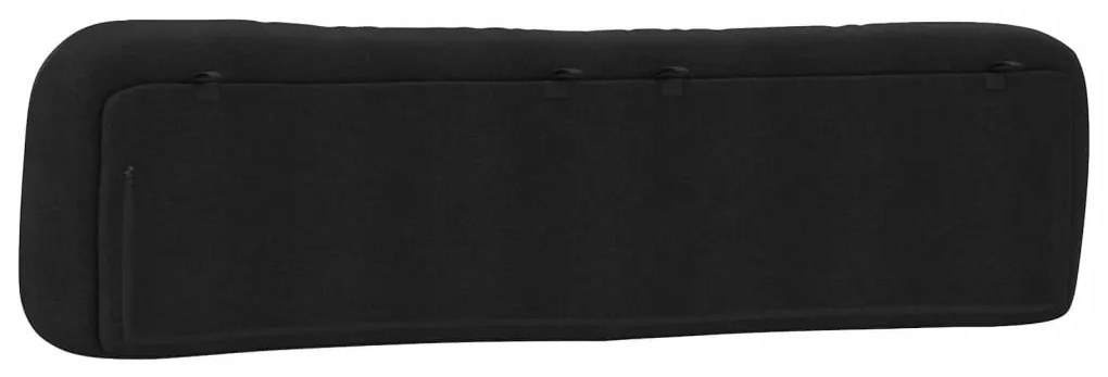 fekete szövet fejtámla párna Hvar 200 cm