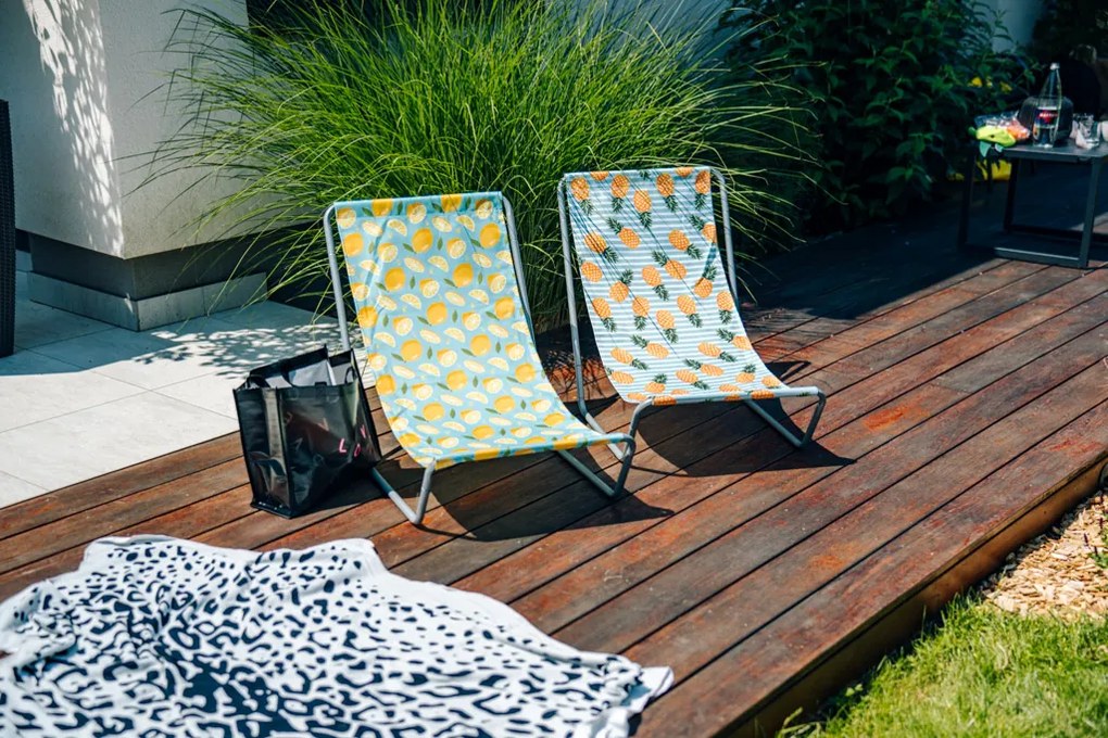 Összecsukható strandnyugágy SAND LEMON, színes kivitel