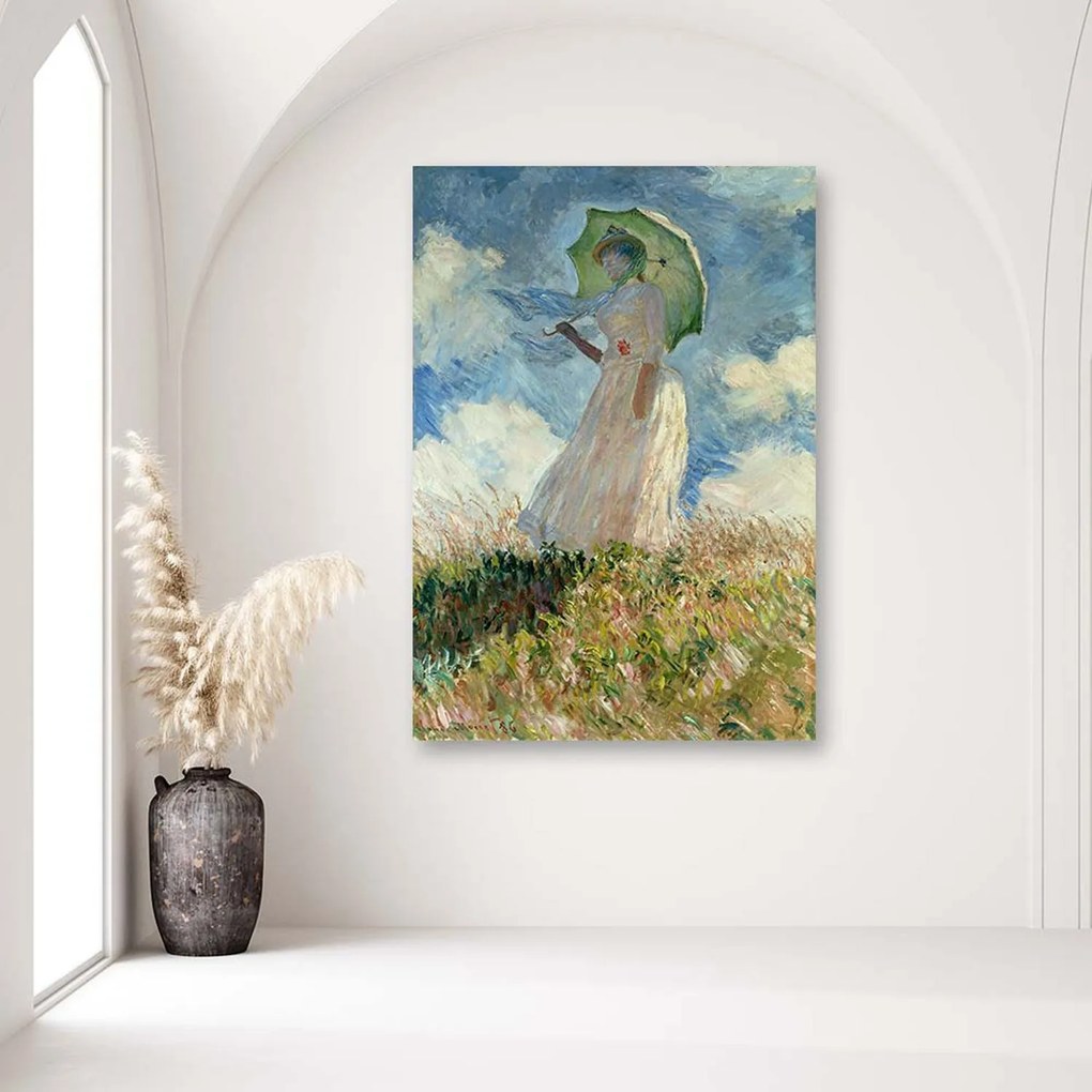 Gario Vászonkép No esernyovel balra fordítva - Claude Monet, reprodukció Méret: 80 x 120 cm