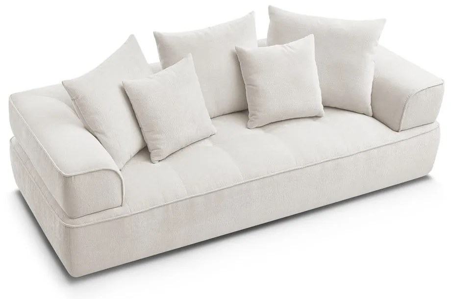 Bézs zsenília kanapé 237 cm Whesley – Bobochic Paris