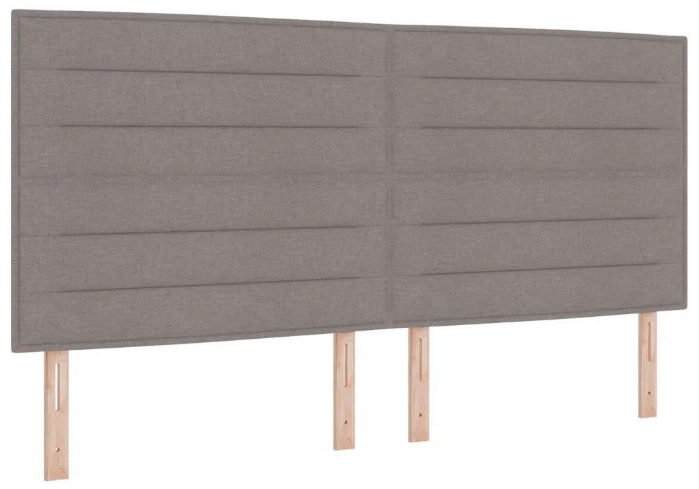 Taupe doboztavas ágy matraccal 200x200 cm szövet