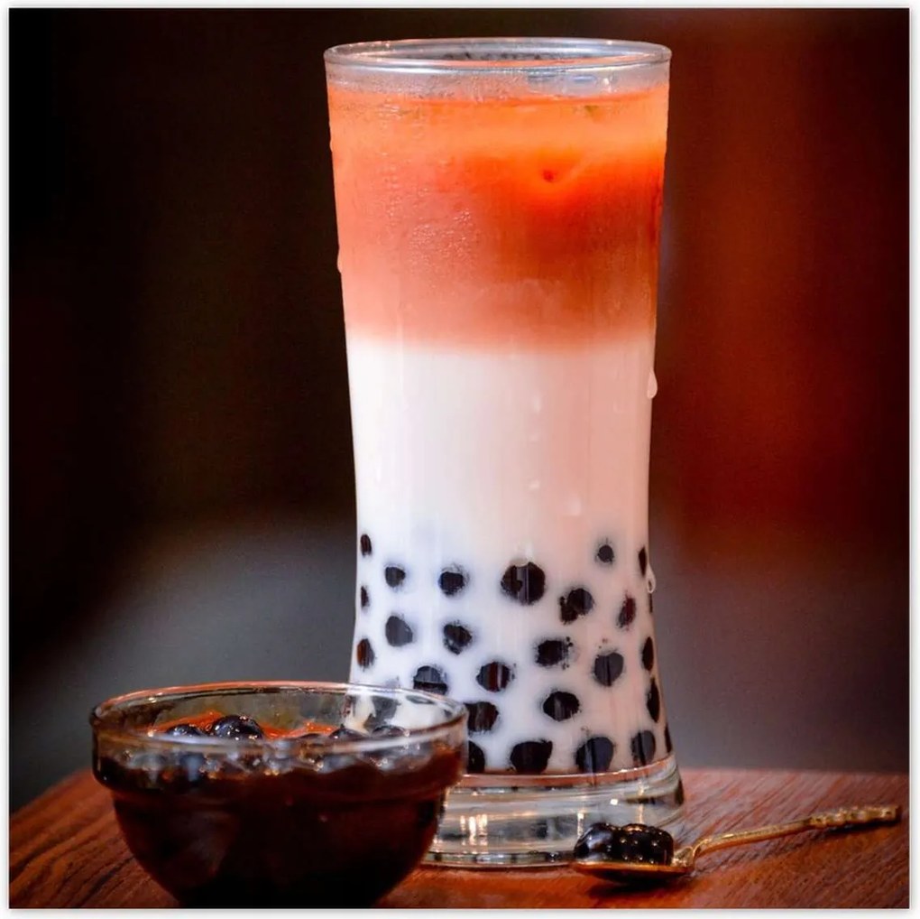 Poszterek 30x30 Bubble tea buborékok