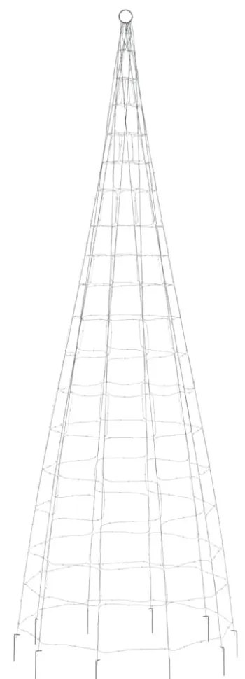 kék LED karácsonyfa zászlórúdra 550 LED 300 cm