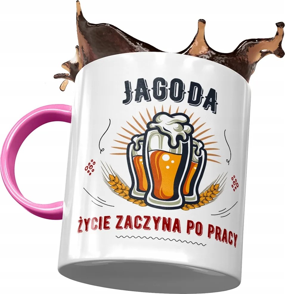 Rózsaszín Bögre Bogyó Feleség Barátnő Ajándék Nyomtatott Fotóval