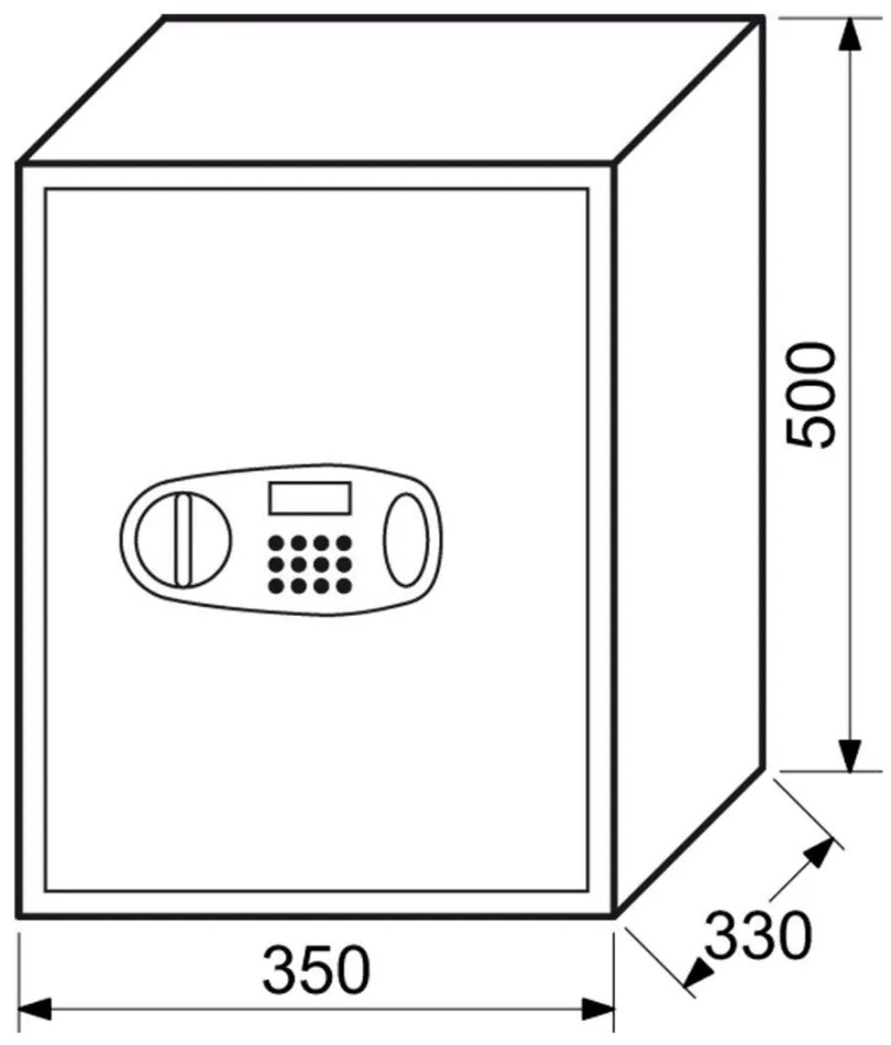 Bútorszéf RS 50, elektromos zárral, szürke