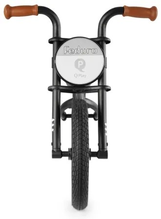 QPlay - Tolós bicikli FEDURO fekete/barna