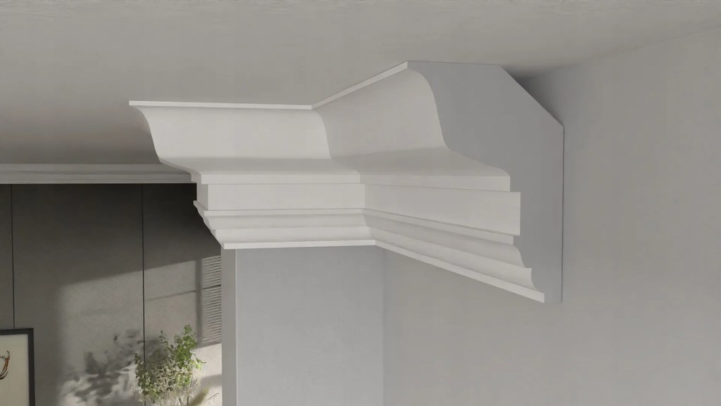 Mennyezeti díszléc DLP36 7cm x 5cm párkány stukkó Xps Decorem