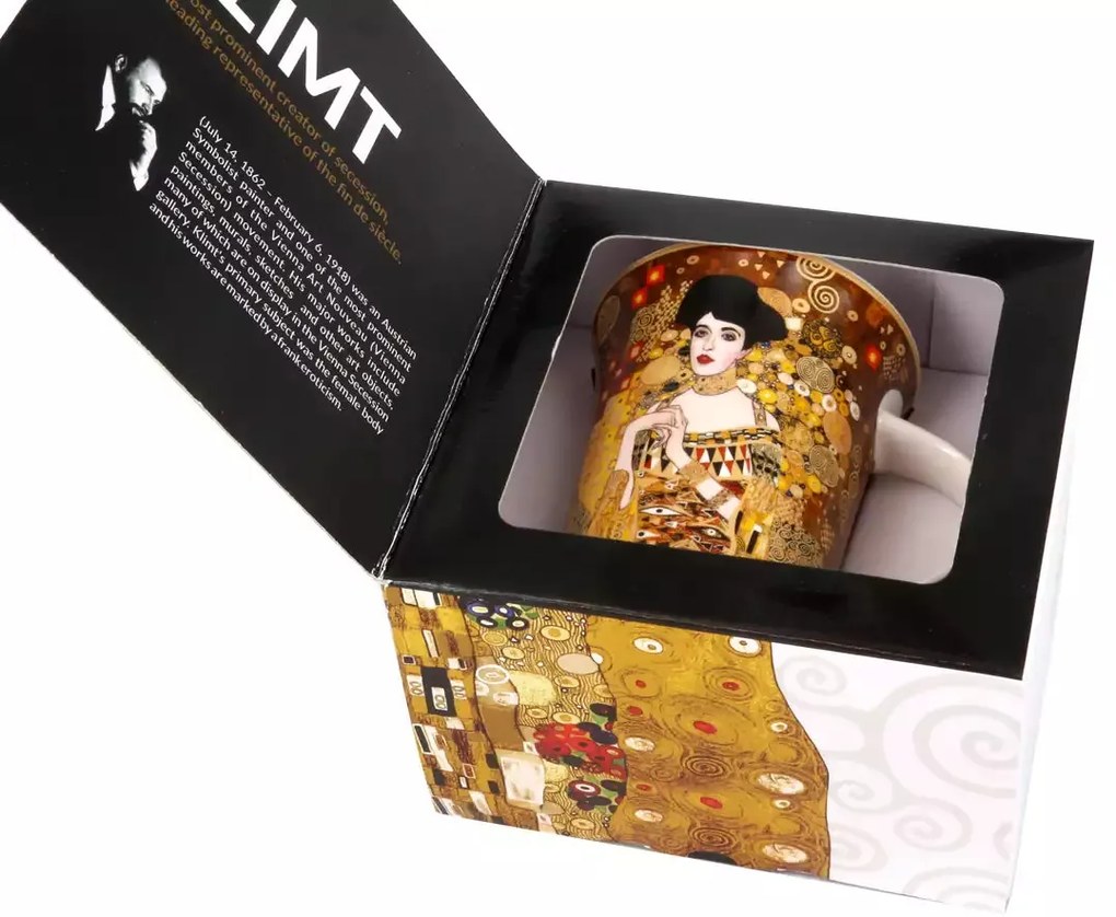 Klimt porcelán bögre díszdobozban Adele Bloch 350 ml