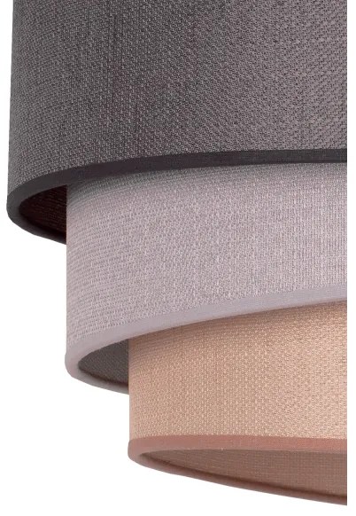 Duolla - Csillár zsinóron TRIO 1xE27/40W/230V átm. 45 cm antracit/szürke/barna