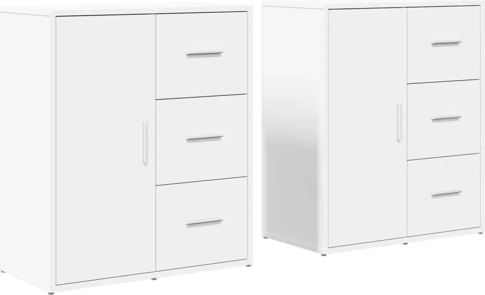 vidaXL 2 db fehér szerelt fa tálalószekrény 60 x 31 x 70 cm