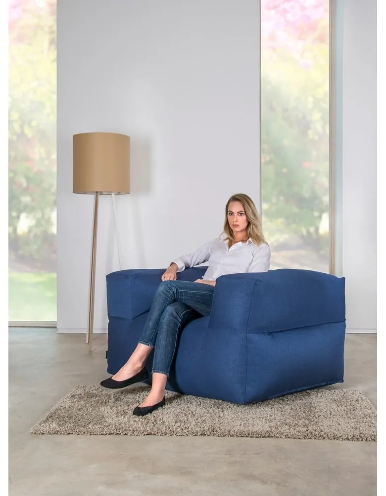 Kék babzsákfotel MooG – SLOWDOWN