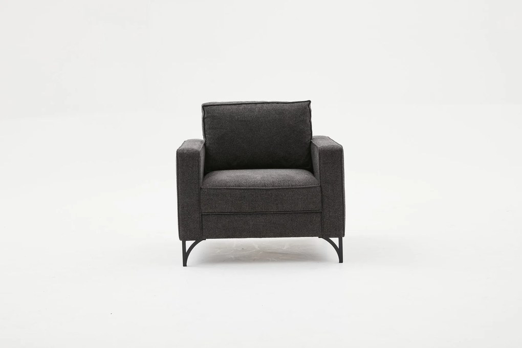 Fotel Berlin - Antracit, Fekete