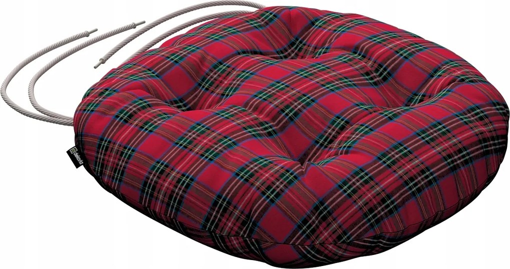 Adam székpárna 40x8 piros kockás