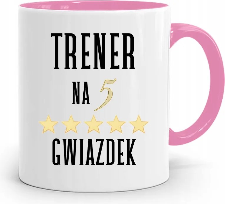 Edzőnőnek Edzőterem Bögre Rózsaszín, fényképes nyomott mintával