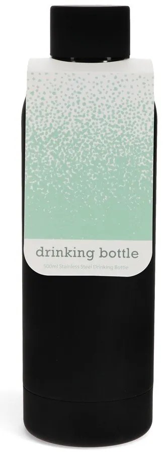 Fekete rozsdamentes acél ivópalack 500 ml – Rex London