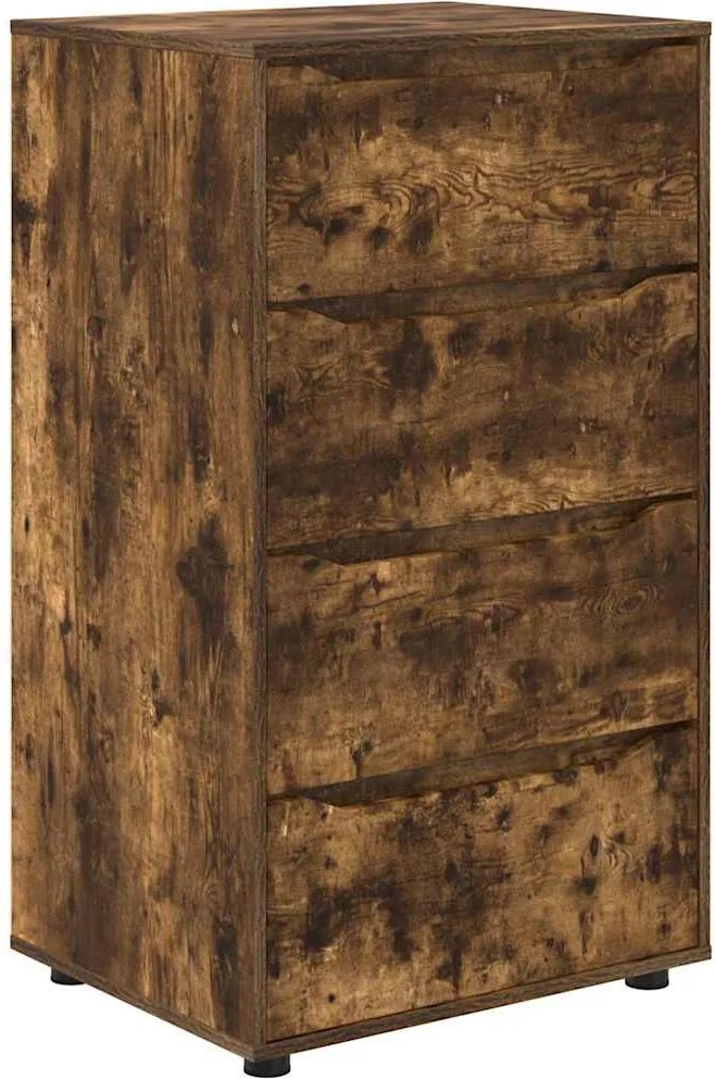 vidaXL Tároló szekrények 2 pcs Füstölt tölgy 60 x 48 x 105 cm Faanyag