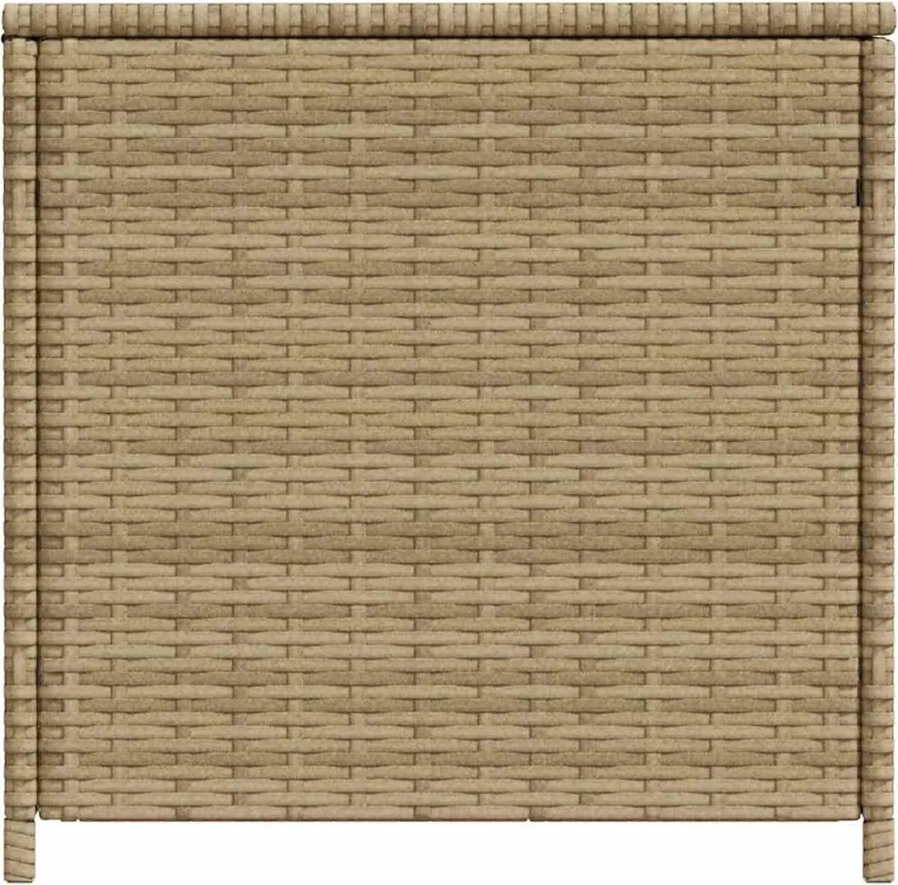 vidaXL vegyes bézs polyrattan kerti tárolóláda 469 L