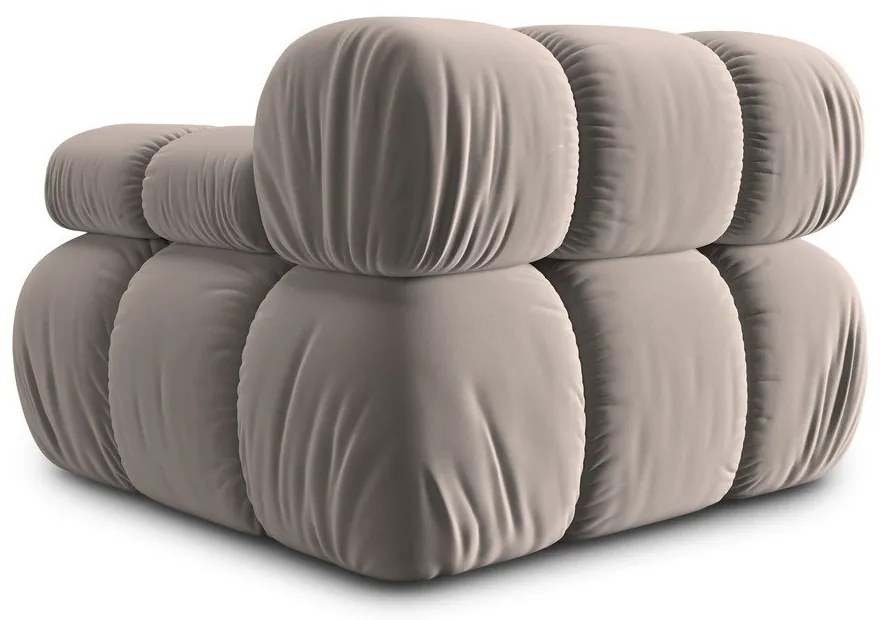 Világosbarna bársony kanapé modul (jobb oldali) Bellis – Micadoni