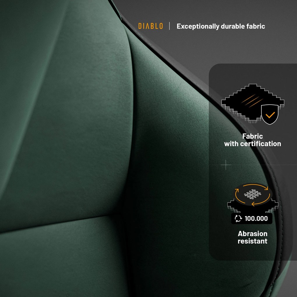 Gamer szék zöld Normal Size: Diablo X-One Prime Forest Green