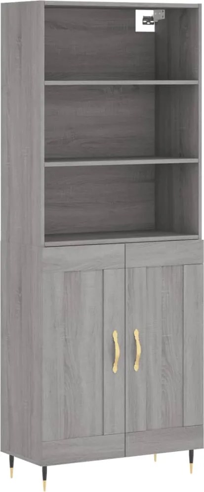 vidaXL szürke sonoma szerelt fa magasszekrény 69,5 x 34 x 180 cm