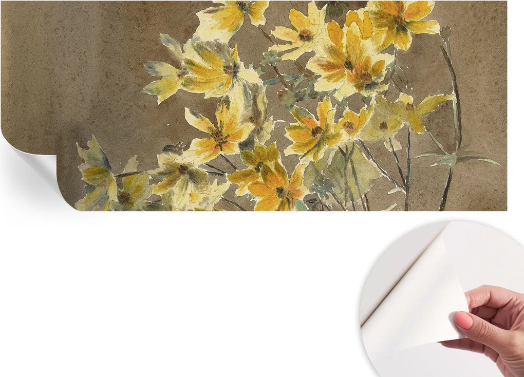 Öntapadós fali fotótapéta Hálószobába Napsütötte csokor 250x104 cm