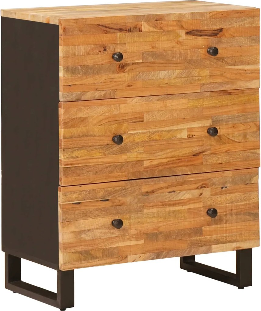 vidaXL Tároló Szekrény Barna 60 x 33 x 75 cm Tömör Mangófát