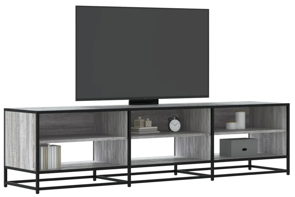 szürke sonoma színű szerelt fa TV-szekrény 180 x 40 x 46 cm