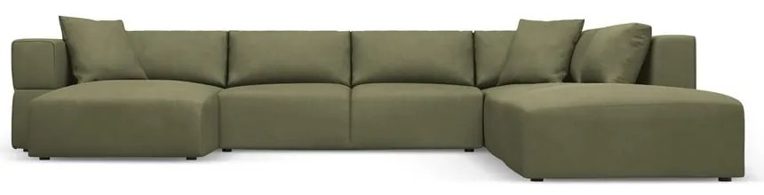 Világoszöld sarokkanapé (jobb oldali-"U" alakú) Esther – Milo Casa