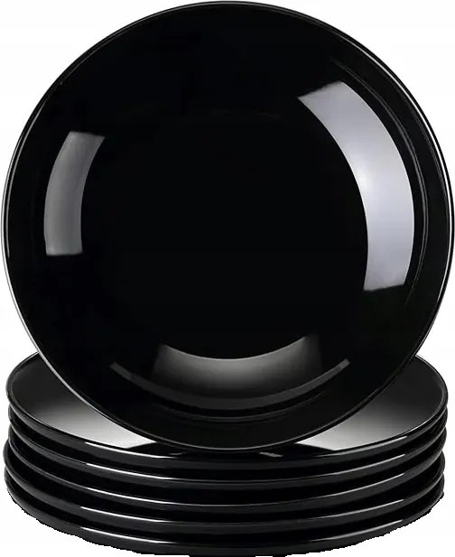 Tányér Szett 6 Db-os Oldalsó Tányér Kicsi Fekete Snack