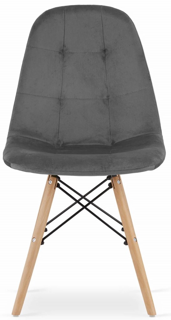 AKCIÓ Szürke bársony étkezőszék DUMO II. minőség