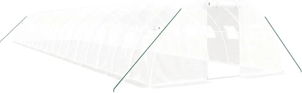 vidaXL fehér acélvázas melegház 72 m² 18 x 4 x 2 m