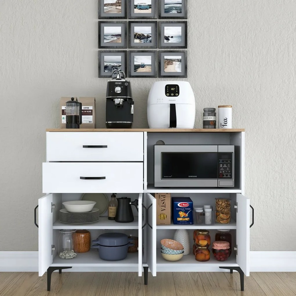 Jeby Walnut and White szekrény