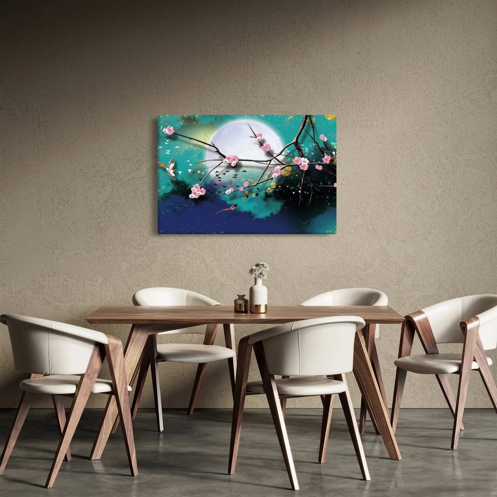 Kép - Fa, grafika (90x60 cm)